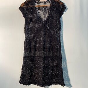 DKNY - see-through Lace Dress. Size M